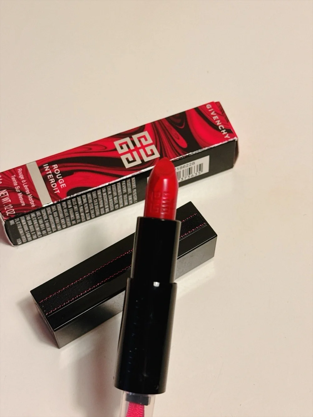Givenchy Rouge Interdit Lipstick 25 Rouge Révélateur 3.4g / .12 oz New with Box
